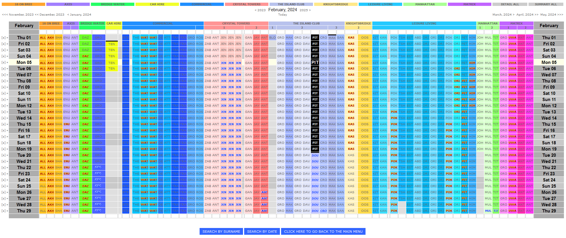 Client Booking System main screenshot